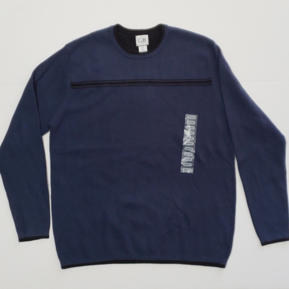 Geoffrey Beene Mens Medium Sweater navy/black NWT